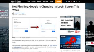 
                            2. Not Phishing: Google is Changing Its Login Screen This Week