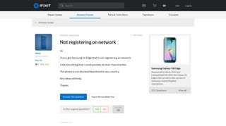 
                            9. Not registering on network - Samsung Galaxy S6 Edge - iFixit