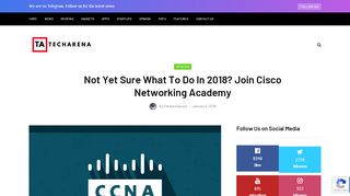 
                            10. Not Yet Sure What To Do In 2018? Join Cisco Networking Academy