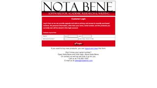 
                            11. Nota Bene — User Login