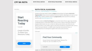 
                            9. Nota Fiscal Alagoana - CPF na nota