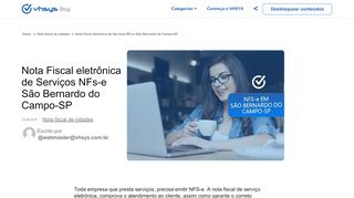 
                            6. Nota Fiscal eletrônica de Serviços NFs-e São Bernardo do Campo - SP