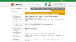 
                            2. Nota Fiscal Eletrônica - Serviço - Prefeitura de Curitiba