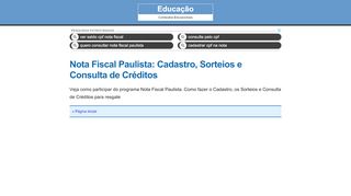 
                            5. Nota Fiscal Paulista: Cadastro, Sorteios e Consulta de Créditos ...