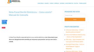 
                            6. Nota Fiscal Recife Eletrônica - Como emitir? Manual de Consulta