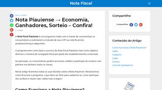 
                            8. Nota Piauiense → Sorteio, Lista de Ganhadores, SEFAZ – Confira!