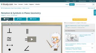 
                            13. Notation & Symbols in Plane Geometry | Study.com