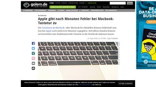 
                            7. Notebook: Apple gibt nach Monaten Fehler bei Macbook-Tastatur zu ...