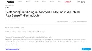 
                            8. [Notebook] Einführung in Windows Hello und in die Intel® RealSense ...