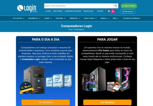 
                            3. Notebook Login, 500GB HD, RAM 4GB DDR3, Intel ... - Login Informática