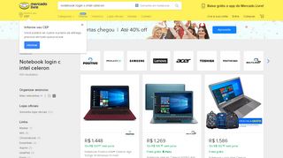 
                            5. Notebook Login C Intel Celeron - Notebook no Mercado Livre Brasil