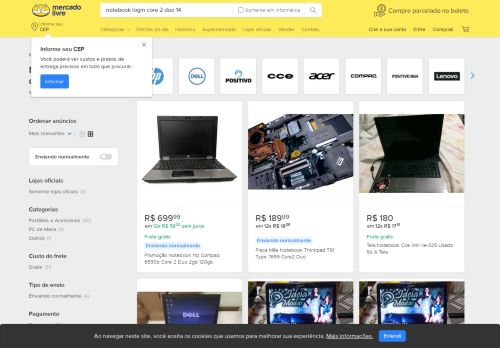 
                            5. Notebook Login Core 2 Duo 14 - Informática no Mercado Livre Brasil