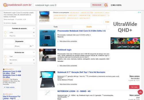 
                            12. Notebook Login Core I3 comprar usado no Brasil | 62 Notebook Login ...