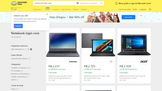 
                            7. Notebook Login Core - Informática no Mercado Livre Brasil
