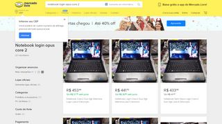 
                            6. Notebook Login Opus Core 2 - Informática no Mercado Livre Brasil