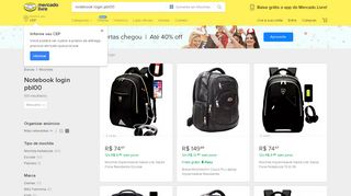 
                            4. Notebook Login Pbl00 - Mochilas Masculinas no Mercado Livre Brasil