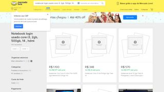 
                            10. Notebook Login Usado Core I3, 2gb, 500gb, 14, Hdmi - Informática ...