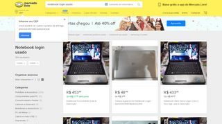 
                            10. Notebook Login Usado - Informática, Usado no Mercado Livre Brasil
