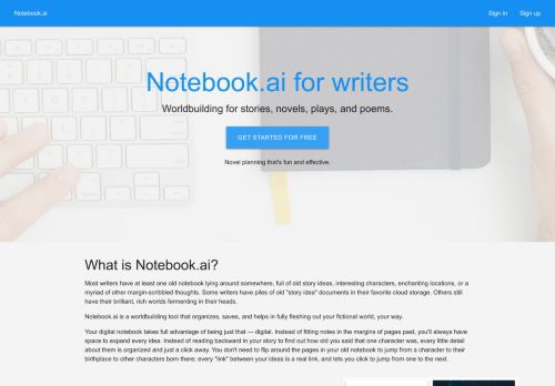 
                            4. Notebook.ai for writers