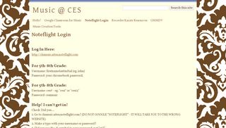 
                            8. Noteflight Login - Music @ CES - Google Sites
