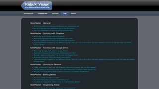 
                            3. NoteMaster FAQed :: Kabuki Vision