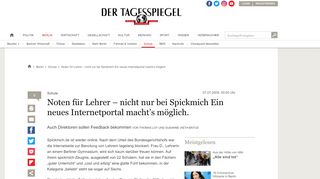 
                            5. Noten für Lehrer – nicht nur bei Spickmich Ein neues Internetportal ...