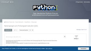 
                            12. Notenspiegel vom Prüfungsamt abrufen (QIS) - Das deutsche Python-Forum