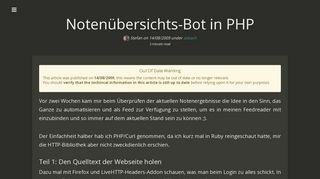 
                            12. Notenübersichts-Bot in PHP | stefanwienert.de