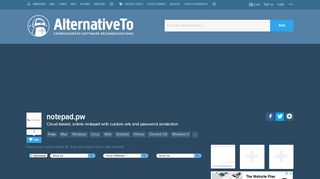 
                            4. notepad.pw Alternatives and Similar Software - AlternativeTo.net