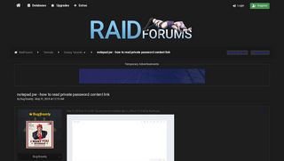 
                            3. notepad.pw - how to read private password content link | RaidForums
