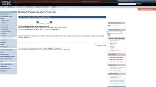 
                            6. Notes/Domino 6 and 7 Forum : RE: File Already Exists when opening ...