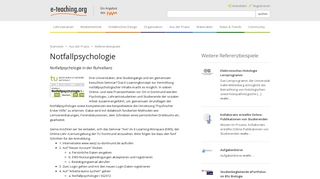 
                            9. Notfallpsychologie — e-teaching.org