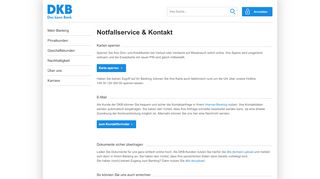 
                            8. Notfallservice & Kontakt | DKB AG