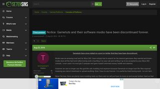 
                            7. Notice: Gametuts and their software modio have been discontinued ...