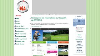 
                            3. Notice Réservations Albatros - Ermont Golf Association
