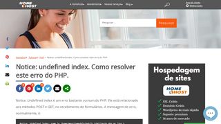 
                            4. Notice: undefined index. Como resolver este erro do PHP. | Homehost