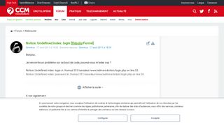 
                            3. Notice: Undefined index: login [Résolu] - Webmaster - Comment Ça ...