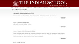 
                            4. Notices and Circulars | The Indian School