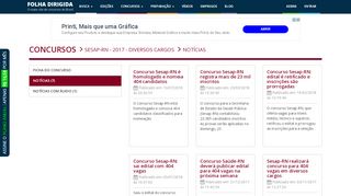 
                            11. Notícias Concurso Sesap-RN - 2017 - Diversos Cargos - Folha Dirigida