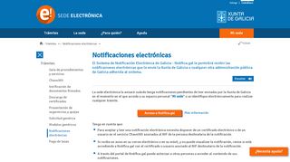 
                            2. Notificaciones electrónicas - Sede Electrónica - Xunta de Galicia