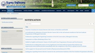 
                            9. NOTIFICATION - Dibrugarh University