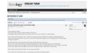 
                            8. Notification of login - Synology Forum