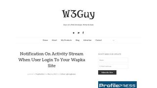 
                            4. Notification On Activity Stream When User Login To Your Wapka Site