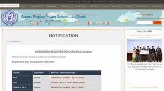 
                            5. Notification | Sunrise English Private School, Abu Dhabi
