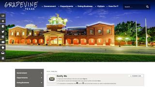 
                            8. Notify Me - Grapevine, TX - Official Website