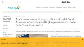 
                            9. Notizie Area Dipendenti | Rekeep - Assistenza sanitaria: registrati sul ...