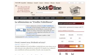 
                            7. Notizie Sul Credito Valtellinese (Creval), Le Ultime Sul Titolo ...