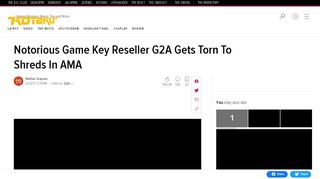 
                            13. Notorious Game Key Reseller G2A Gets Torn To Shreds In AMA - Kotaku