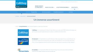 
                            2. Notre assortiment - Collishop professional