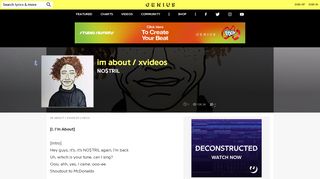 
                            11. NO$TRIL – ​im about / xvideos Lyrics | Genius Lyrics